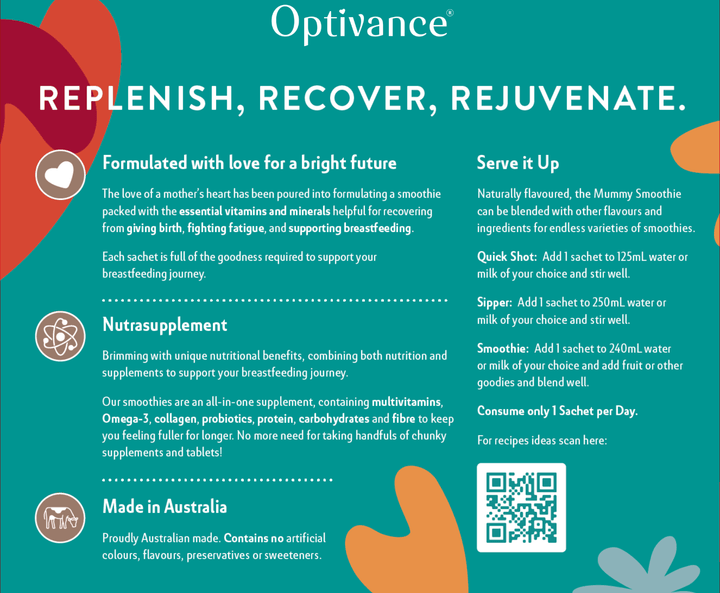 Mummy Smoothie for Breastfeeding + Subo Bottle Bundle - Optivance